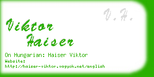 viktor haiser business card